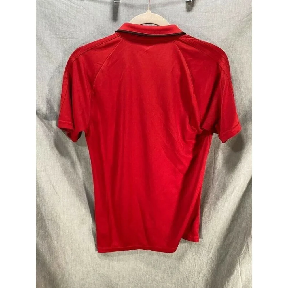Cutter Ridge Soccer Adidas Polo Shirt Adult Small Red Short Sleeve Pullover Mens